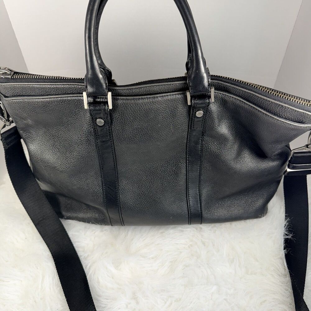BRAHMIN BECKETT BUSINESS TOTE IN BLACK PEBBLED Leather - Picture 2 of 16